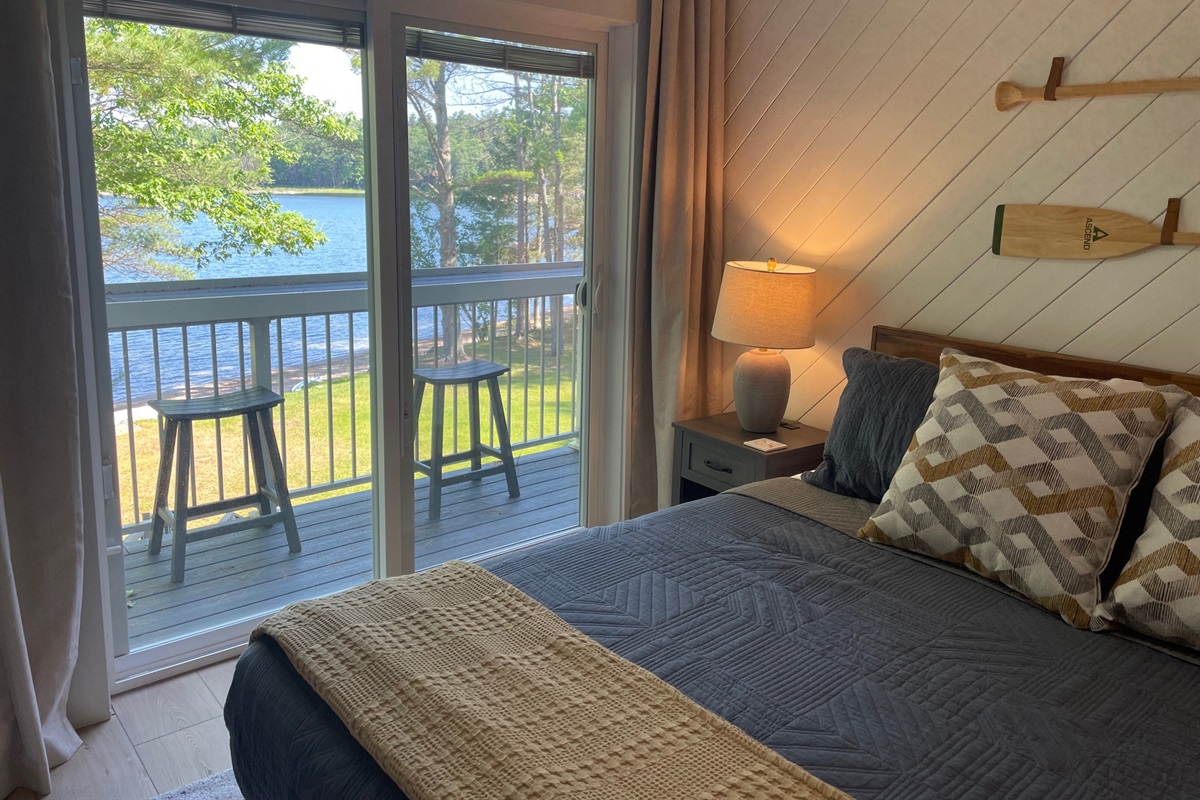 Bedroom 2 - King bed, lake view and balcony