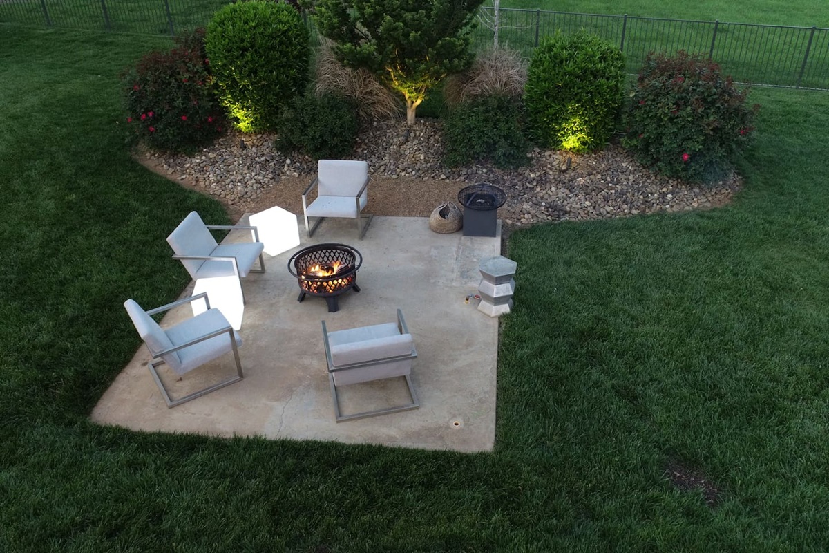 Firepit overlooking the lake.