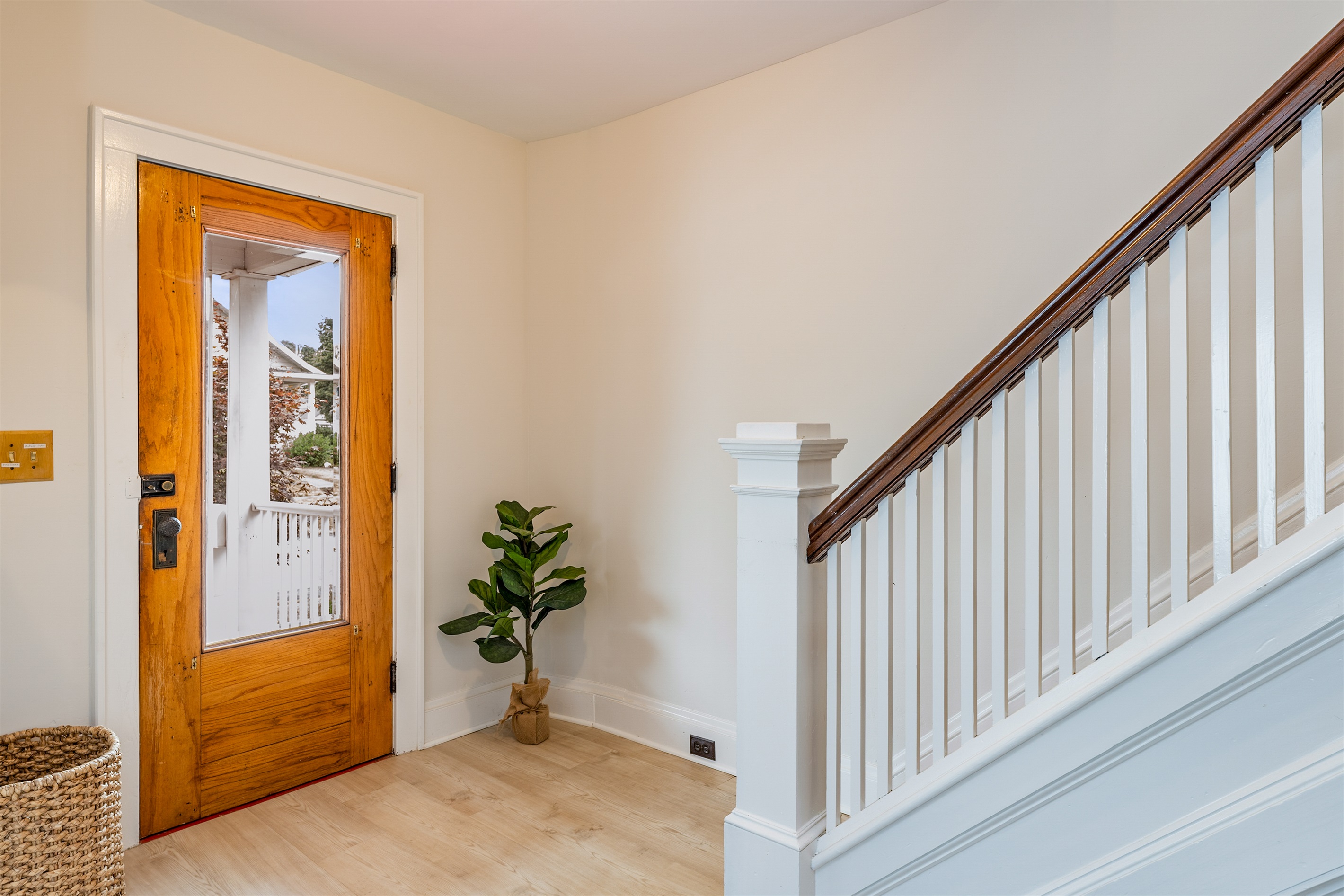 Welcoming entryway showcases vintage character  