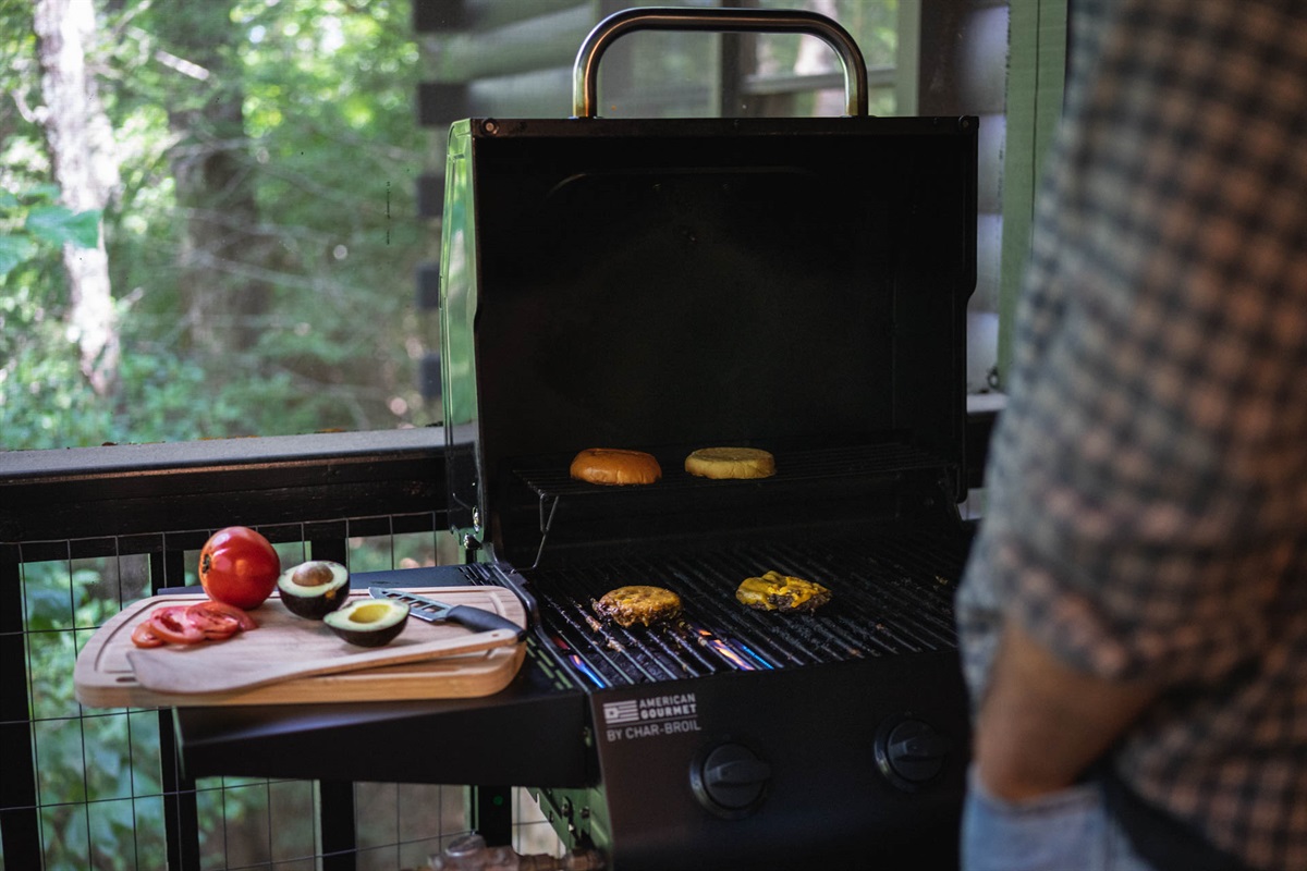 Grill station in screened porch