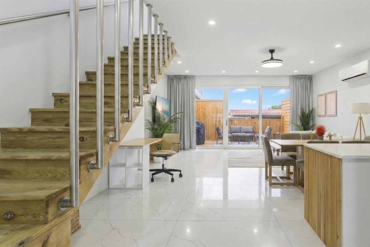 Bright entry leading into the open living and dining area