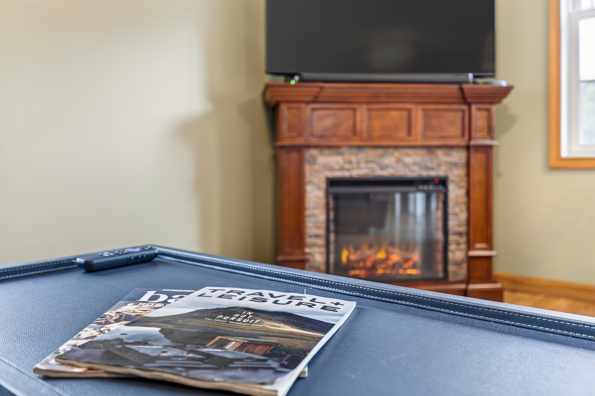 We have a fireplace. It is all electric providing some extra heat for colder days and nights., or turn off the heat and just enjoy the flicker of flames.