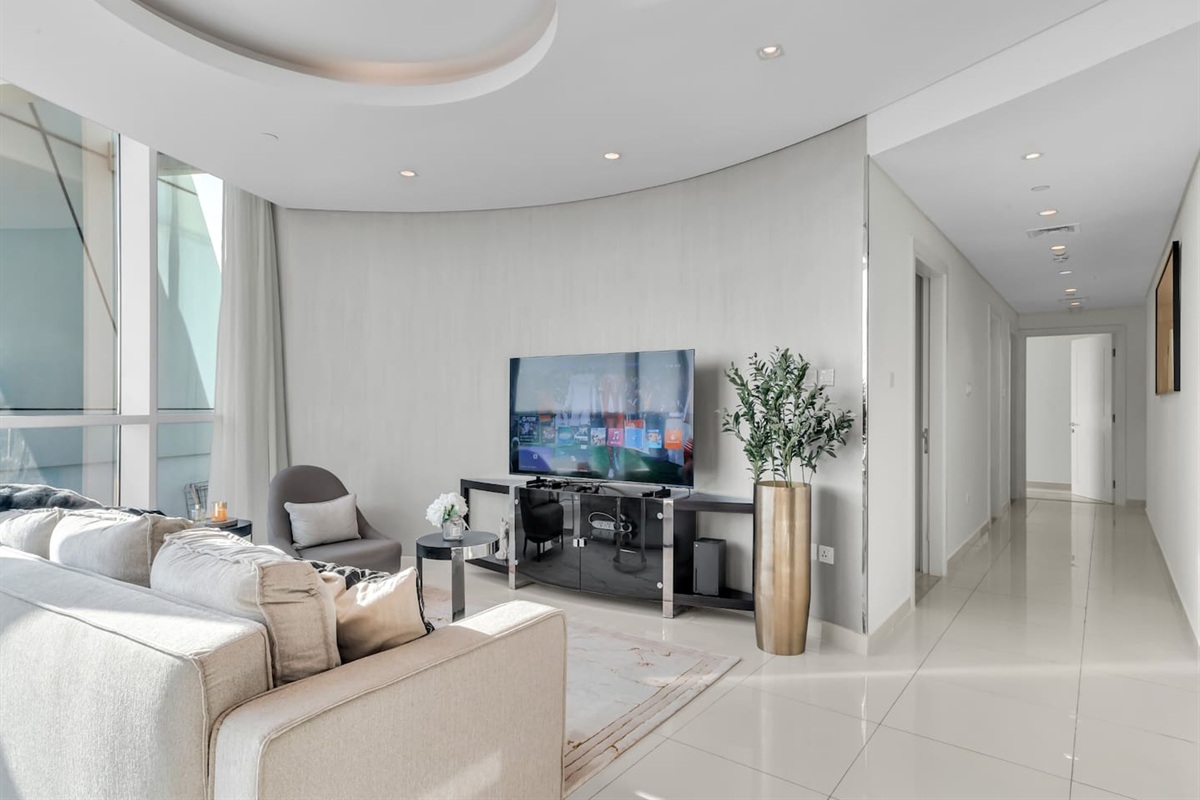 Living room with Xbox series X console