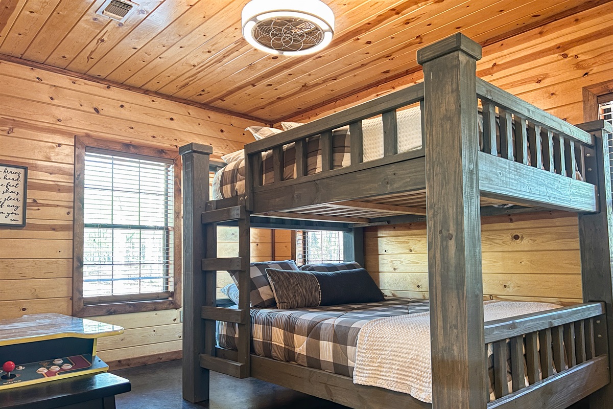 Bunk room provides queen over queen bunks!