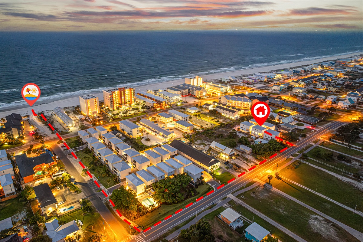 Super great location - walk to the beach, restaurants, ice cream!