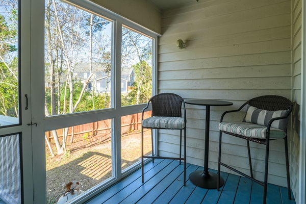 Screened Private Porch with Seating, Master Suite Sliding Door Access