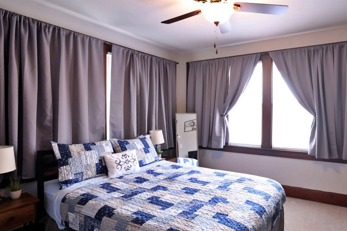 We provide black out curtains to help you sleep better!