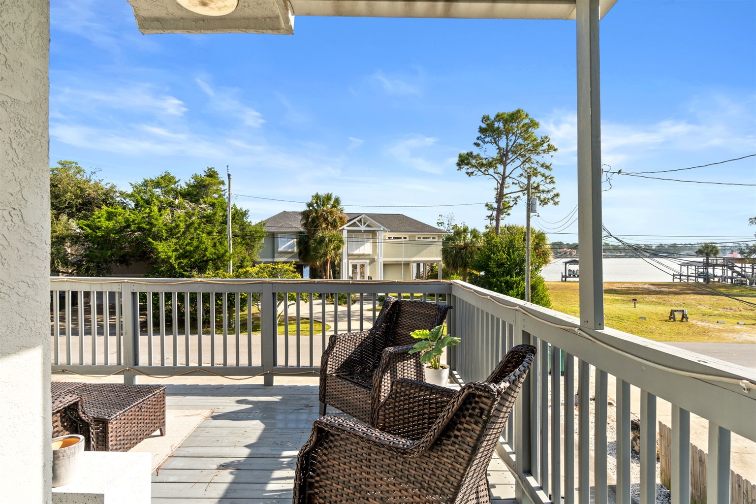 Front Balcony with Lagoon Views