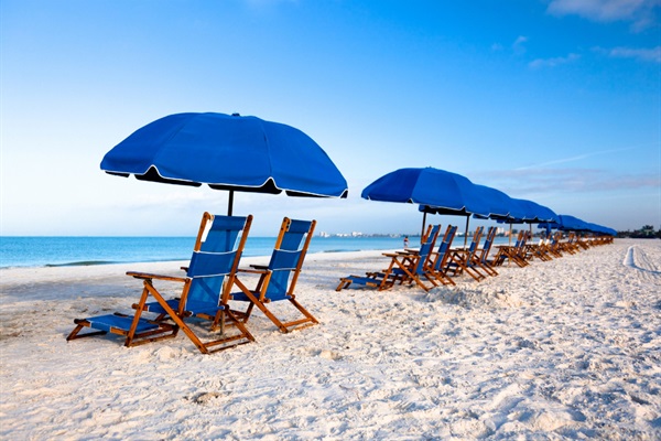 Tons of beachfront and lots of chairs available for rent (optional)