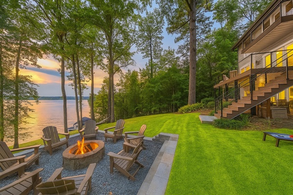 Sunset View Firepit with seating for 8+