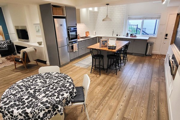 View of the main area including the kitchen 