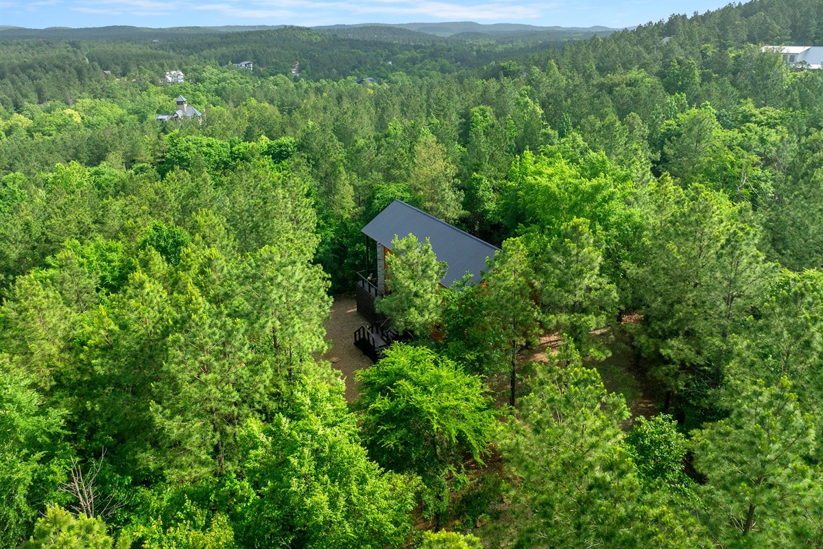 Experience total seclusion with panoramic forest views in every direction.