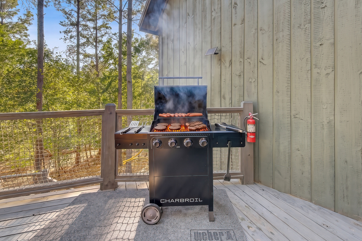 Fire up the grill and make dinner outside while everyone else relaxes and plays nearby.