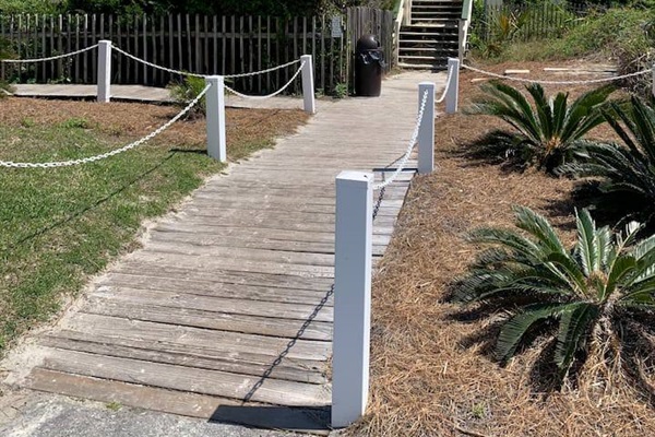 Private beach path | Beach Break | IOP Escapes Vacation Rentals | 1400 Ocean Blvd 106B, Isle of Palms SC