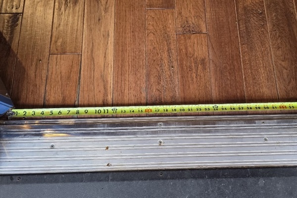 Wide doorway to back deck