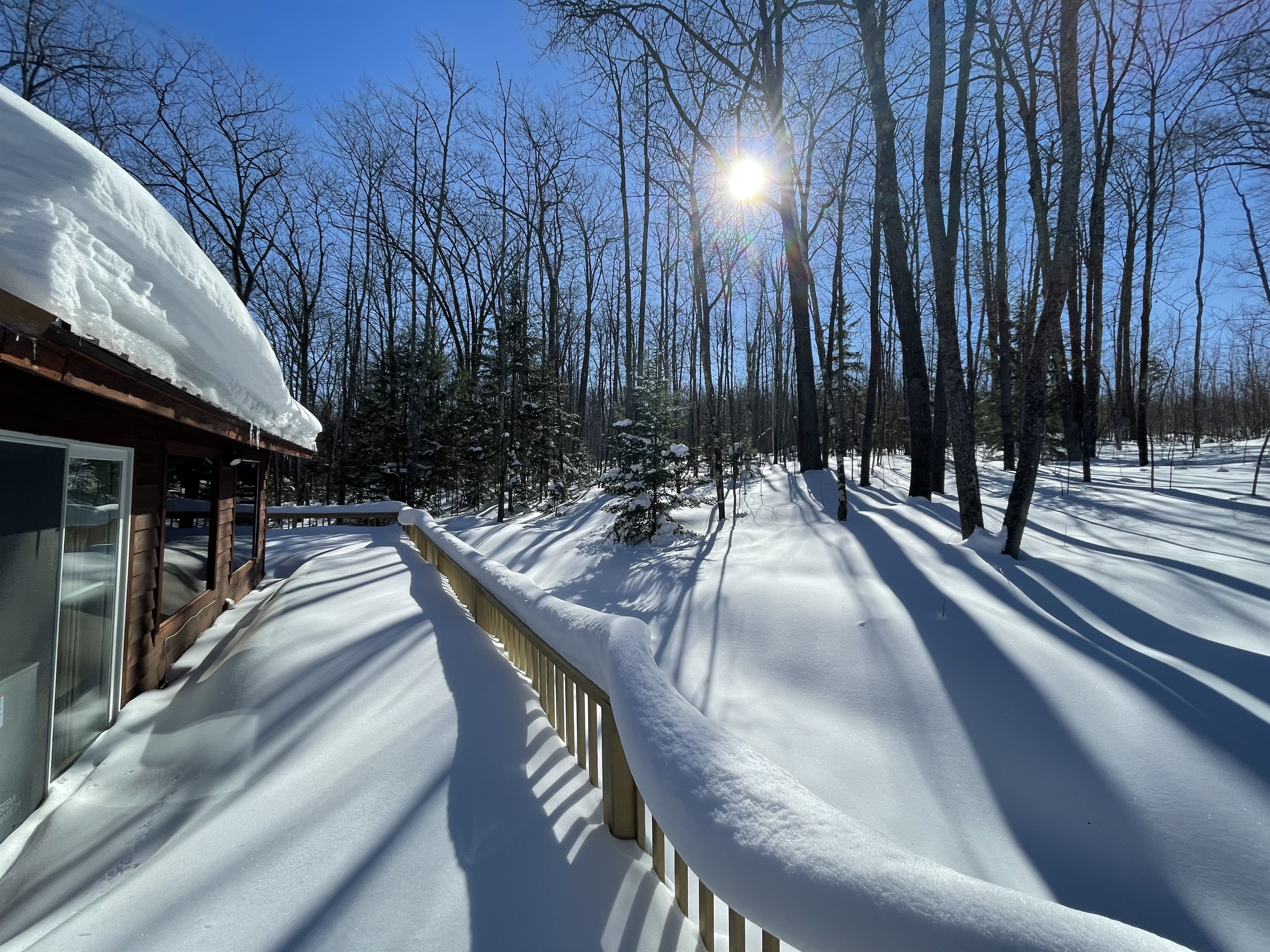 Lake effect snow in winter season always fresh snowfall through the winter season making the wooded views magical 