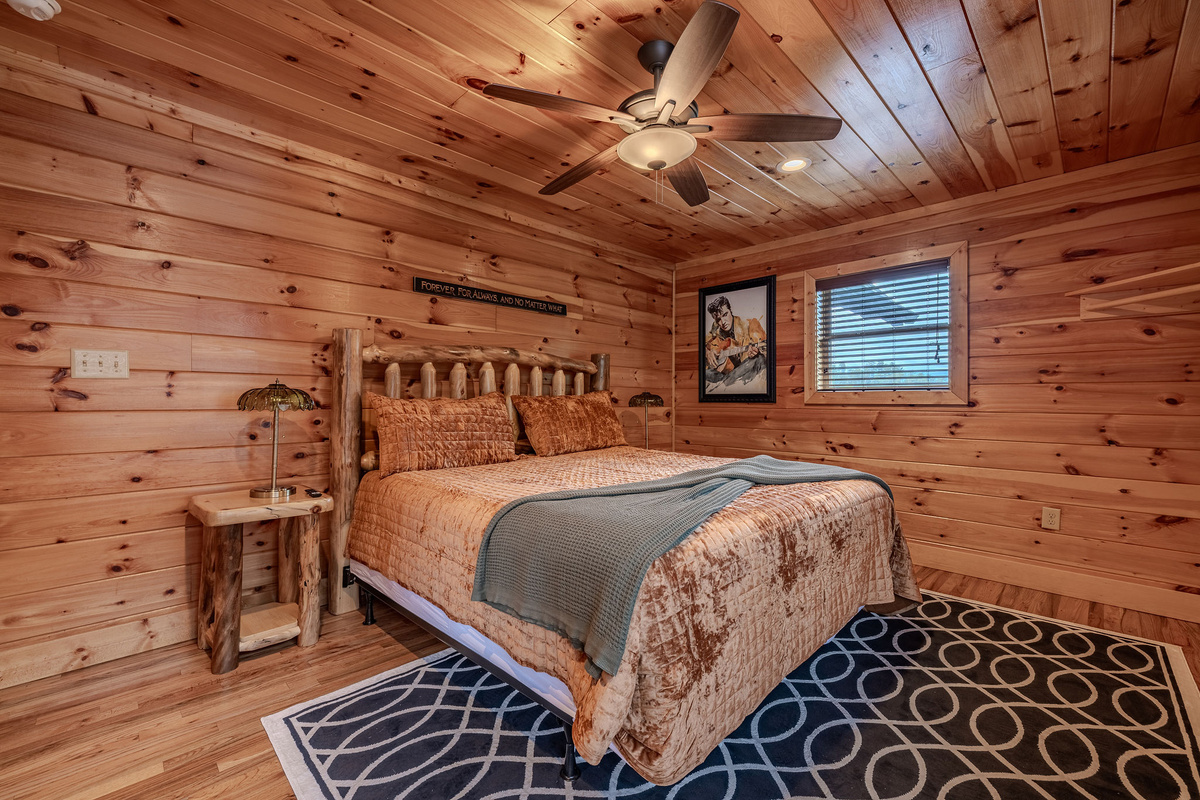 Soft textures, warm wood, and music-inspired details make The Harmony Suite a restful retreat for guests.