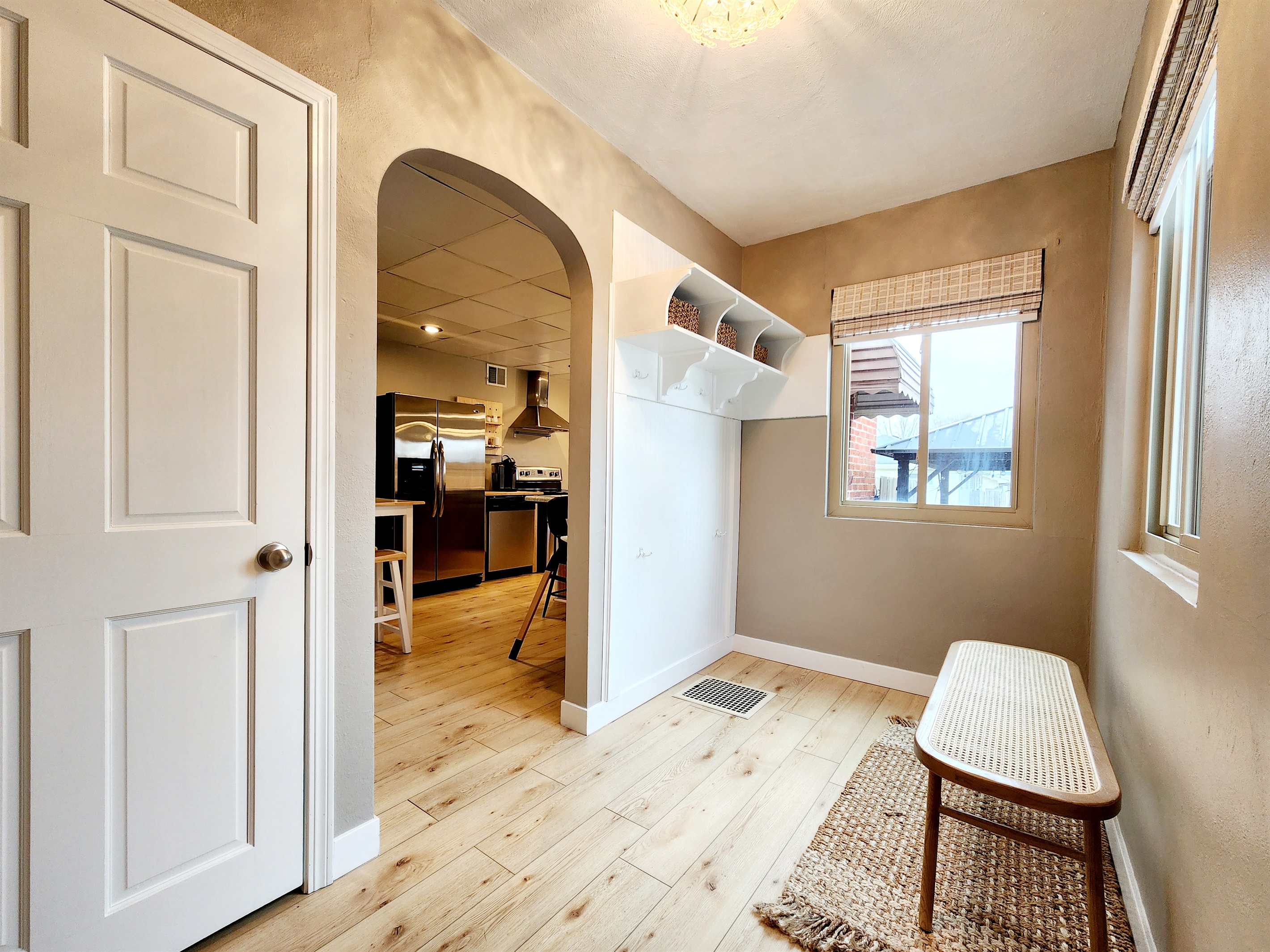 Mud room at the back door