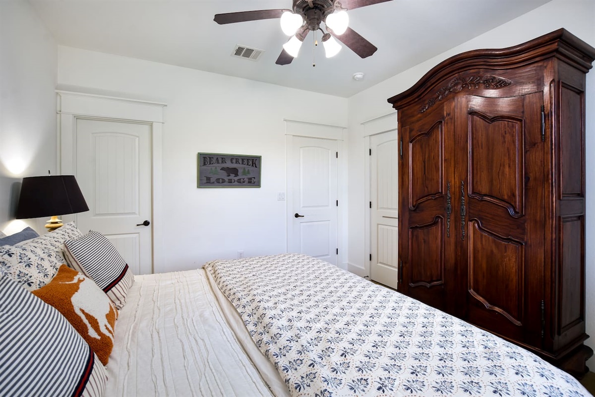 HDTV in Guest Bedroom Cabinet