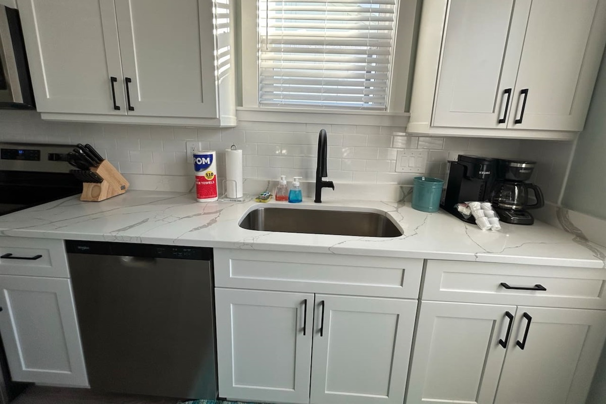 Large oversized stainless steel sink.