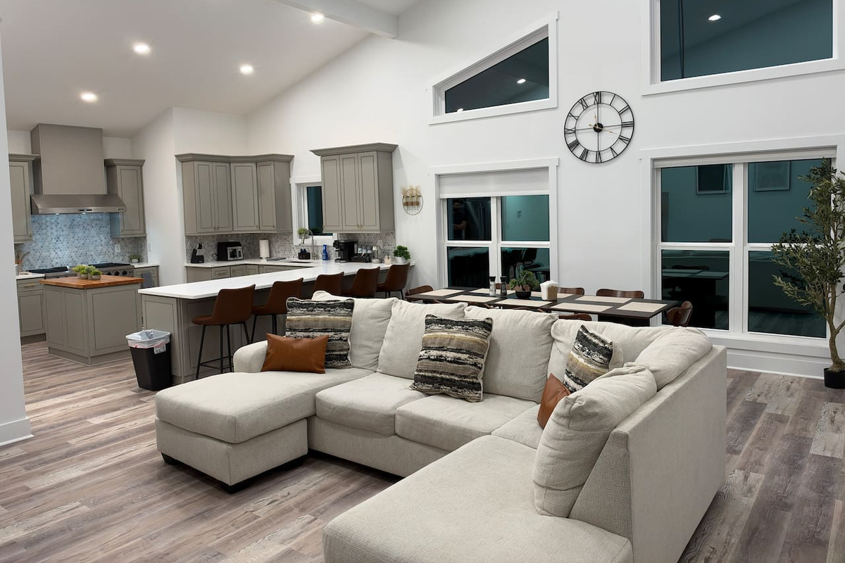 Living and dining area located on second floor.