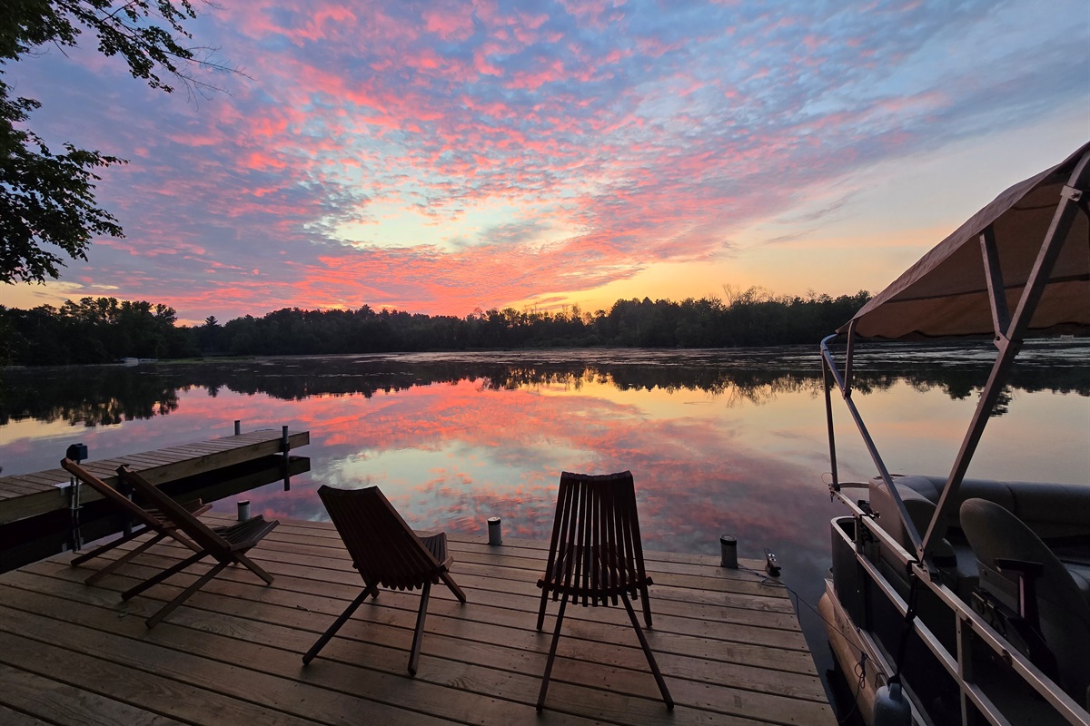 Up early? Sunrises won't disappoint from the dock or really any of the 3 decks!