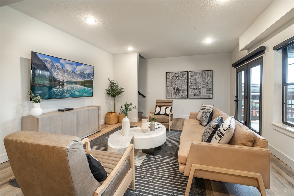 Large TV in the main level living room!