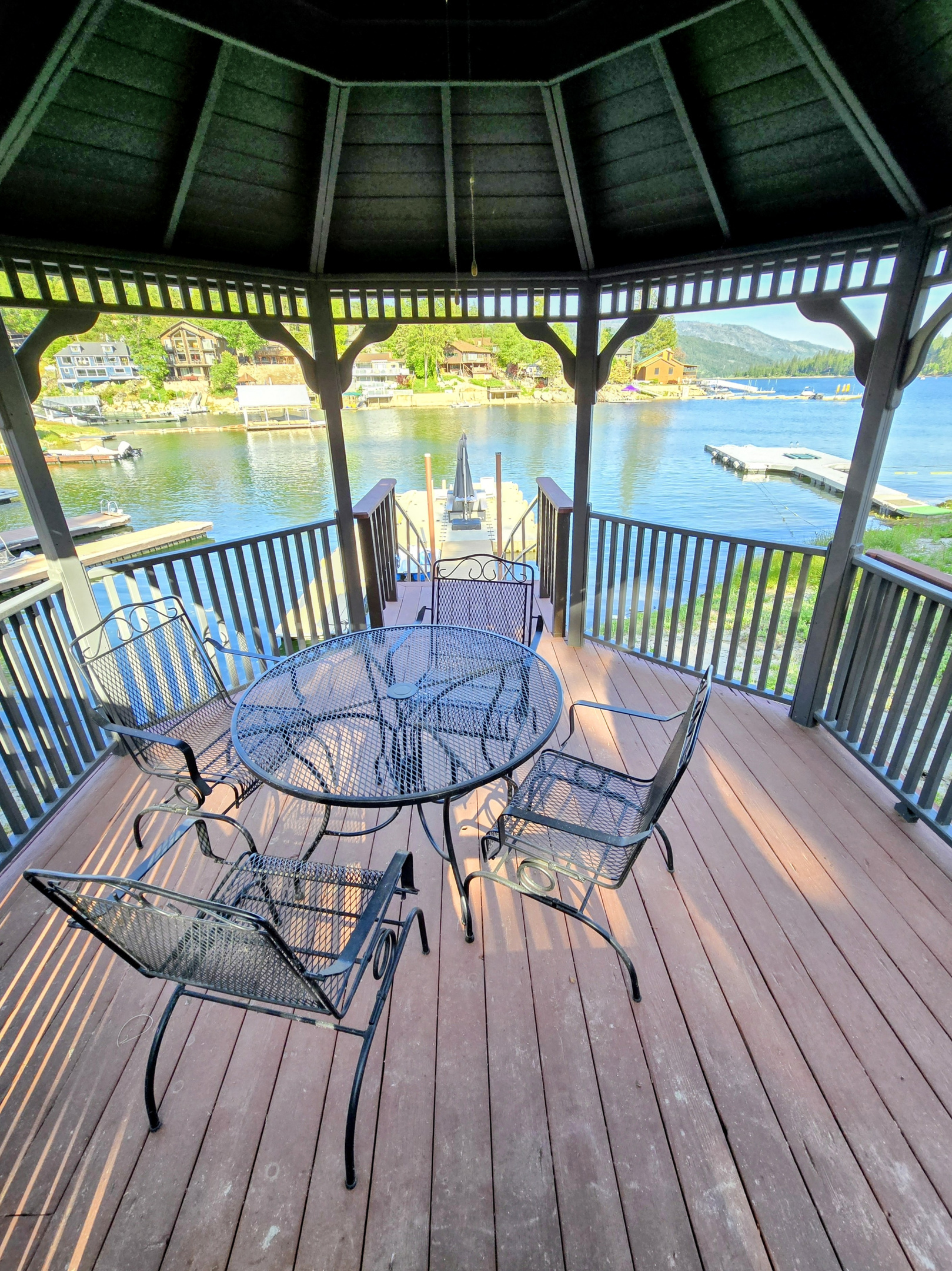 2nd gazebo looking out to the dock & cove