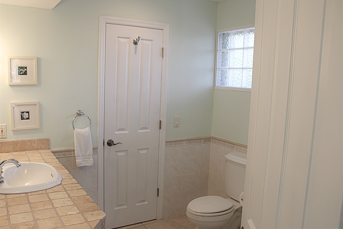 Spacious master bathroom
