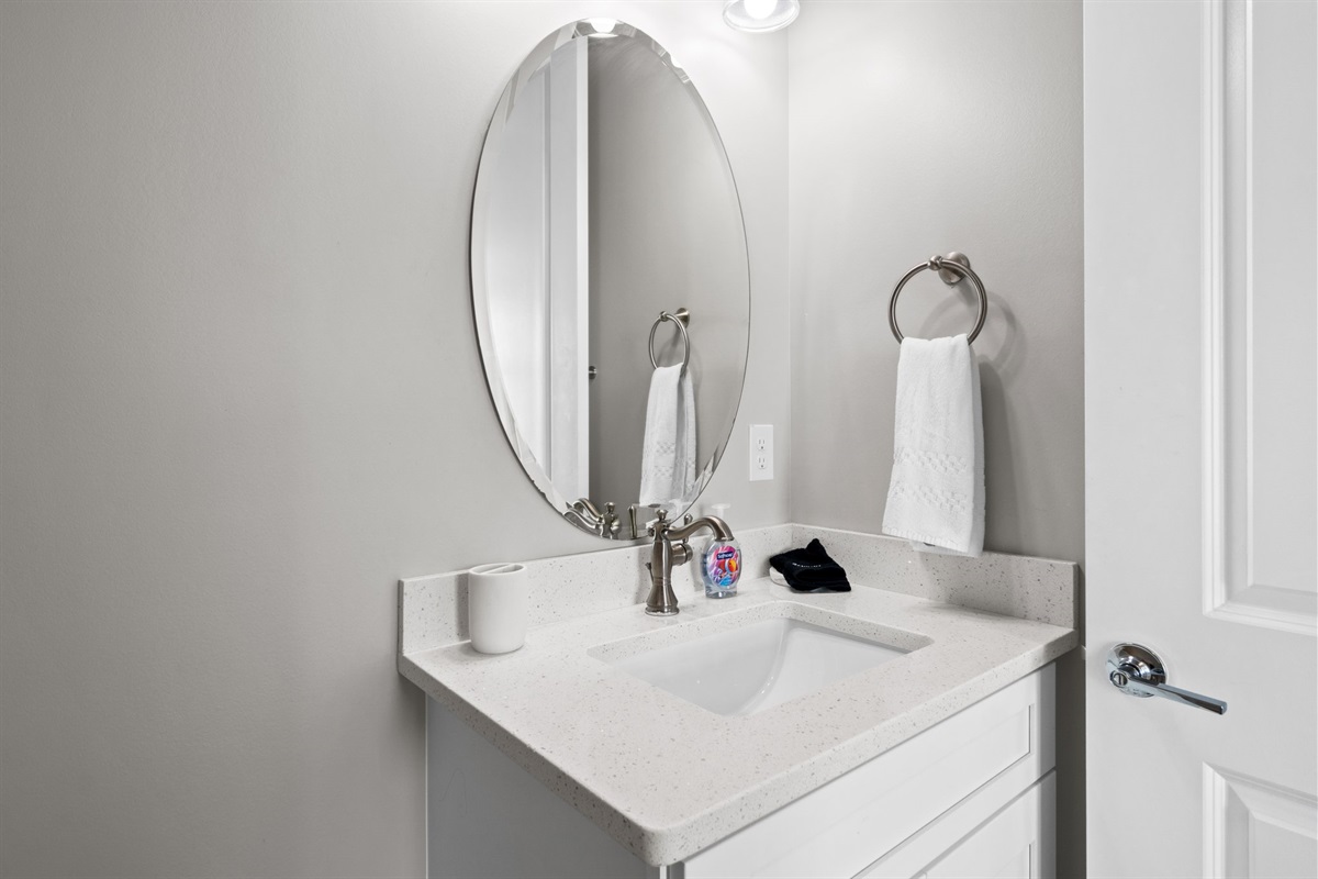 Ground Floor Bathroom w/ Shower. Outside King Bedroom with Excellant Privacy