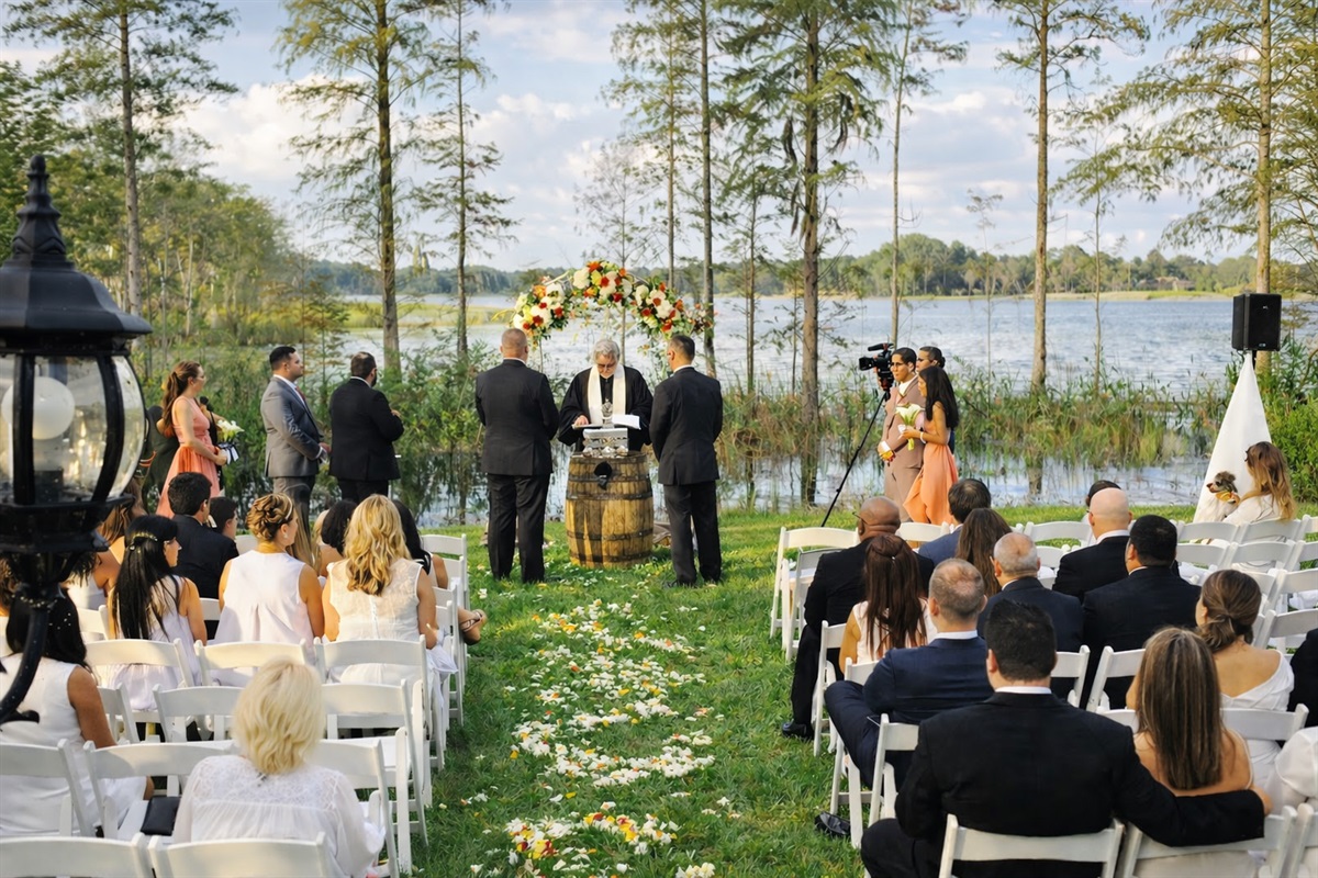 Lakeside ceremony view