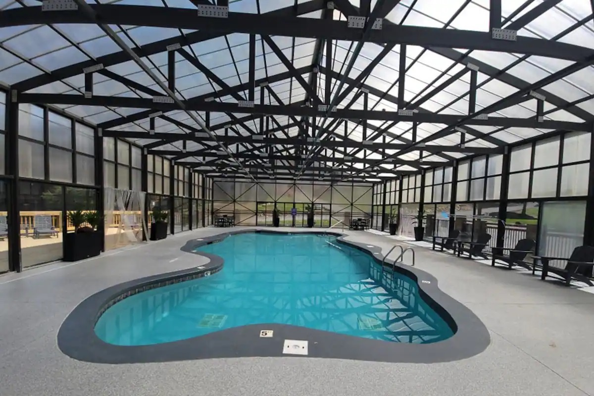 Hidden Springs Resort indoor heated pool available all year round!!!