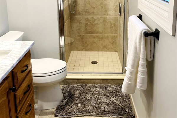 Primary Bath with attached walk in closet