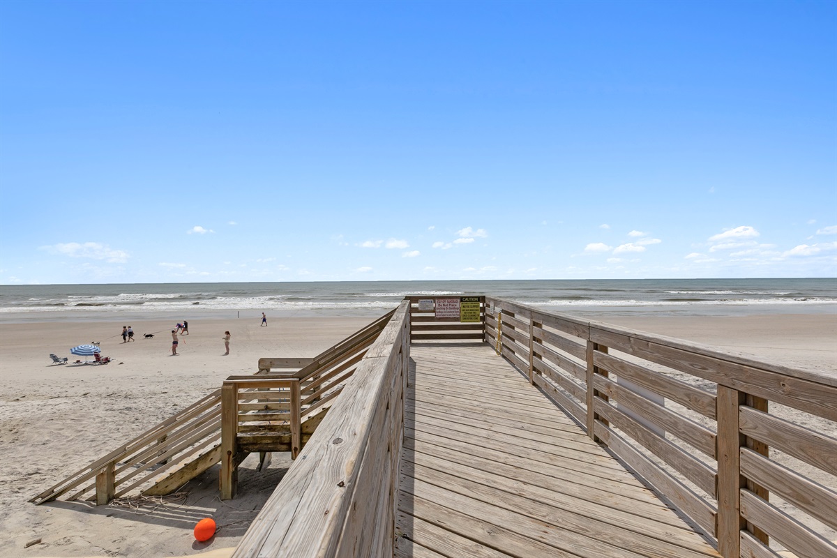 Beach Access connected to the building