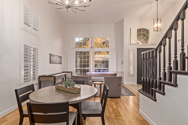 Game room table perfect for family games or a round of poker