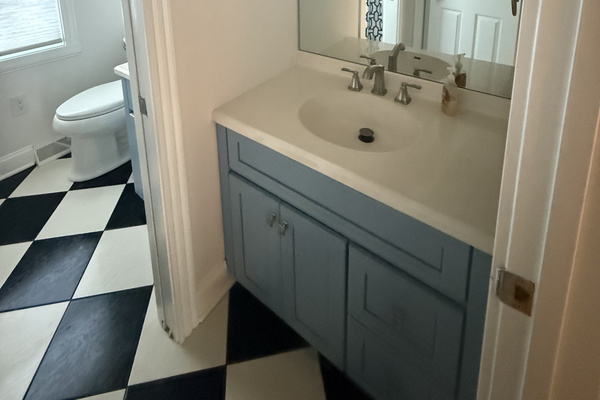 An additional vanity area outside of the shared 2nd floor bathroom.  Whether its just brushing teeth or getting ready to go out, this extra room will come in handy for you and your guests.