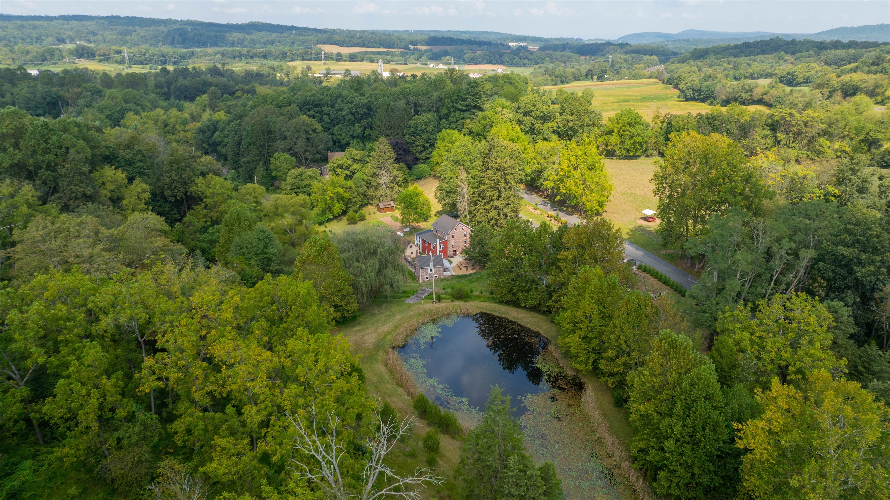 Aerial, showcasing the privacy