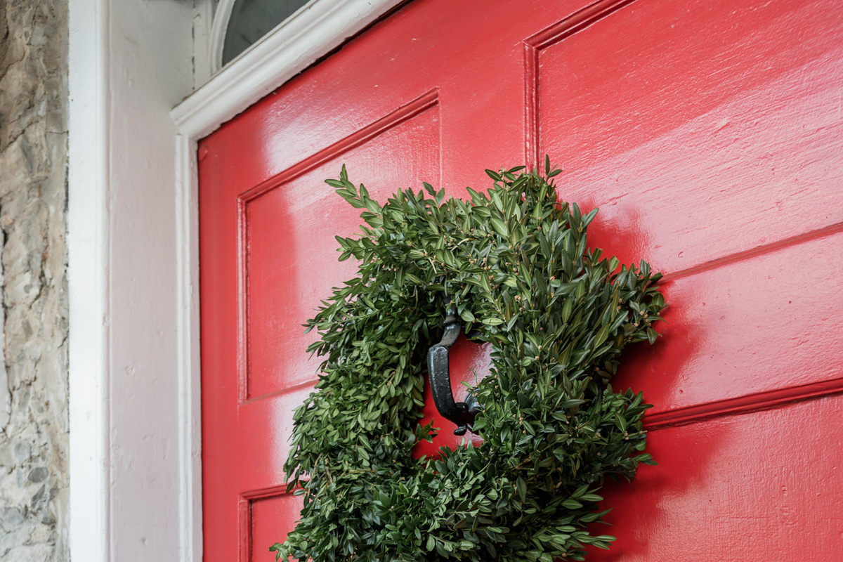 The red front door at 137 Green Street