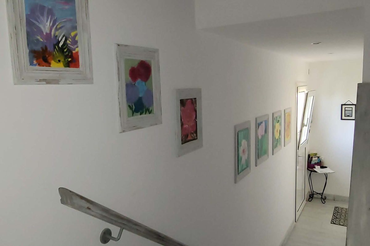 Staircase down to the front door