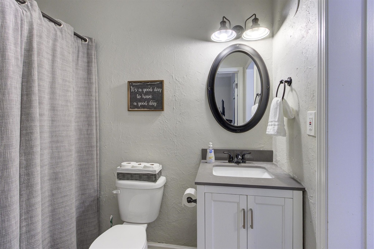 Full bathroom -- shared Jack-and-Jill bathroom  between Bedroom #1 and Bedroom #2