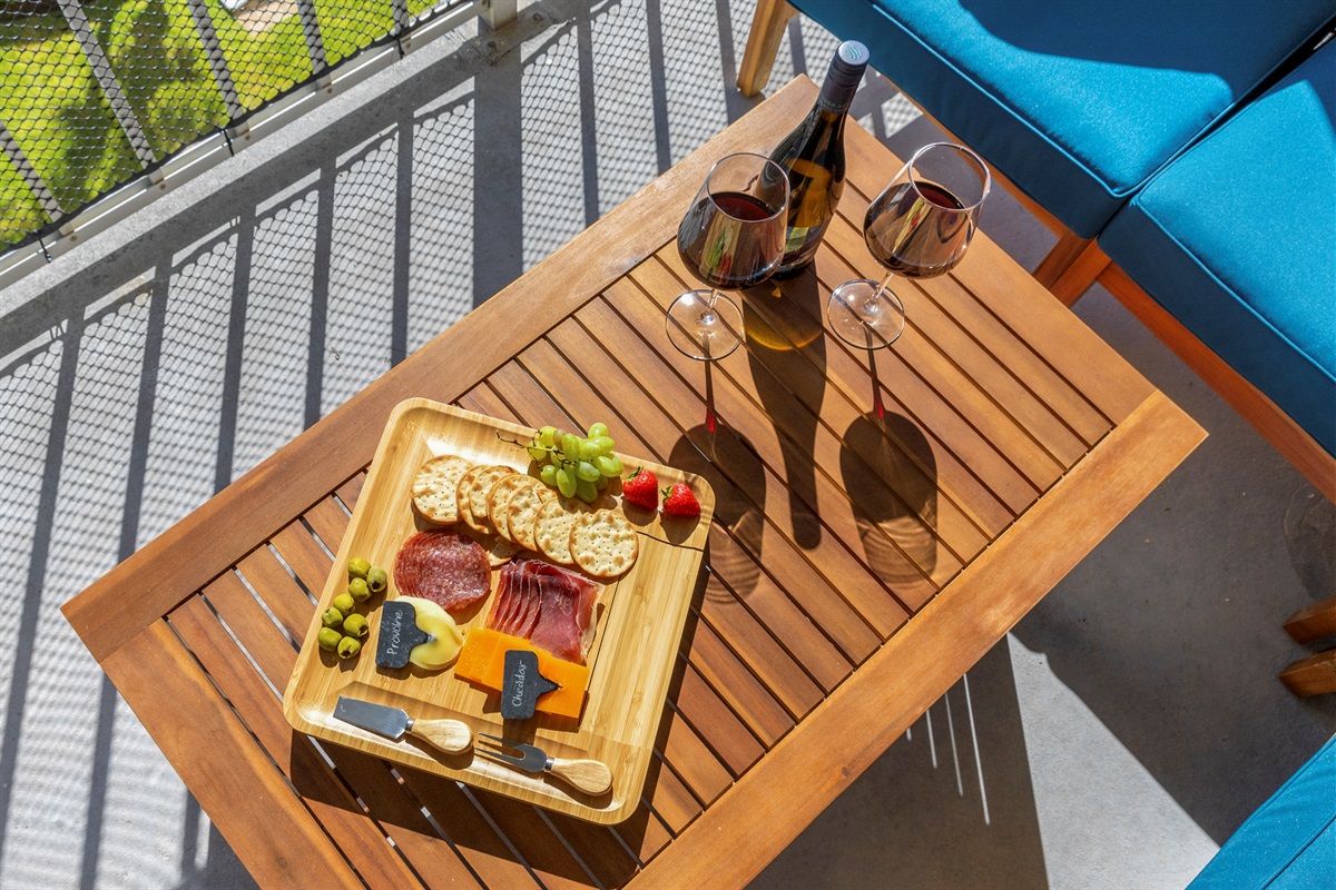 From morning coffee to golden hour charcuterie, this private balcony serves up pure paradise with every view.