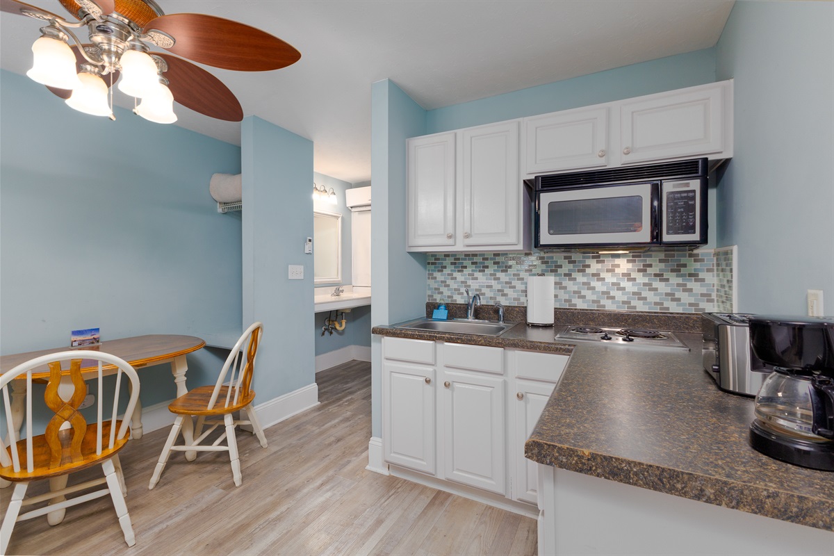 Kitchen and dining area
