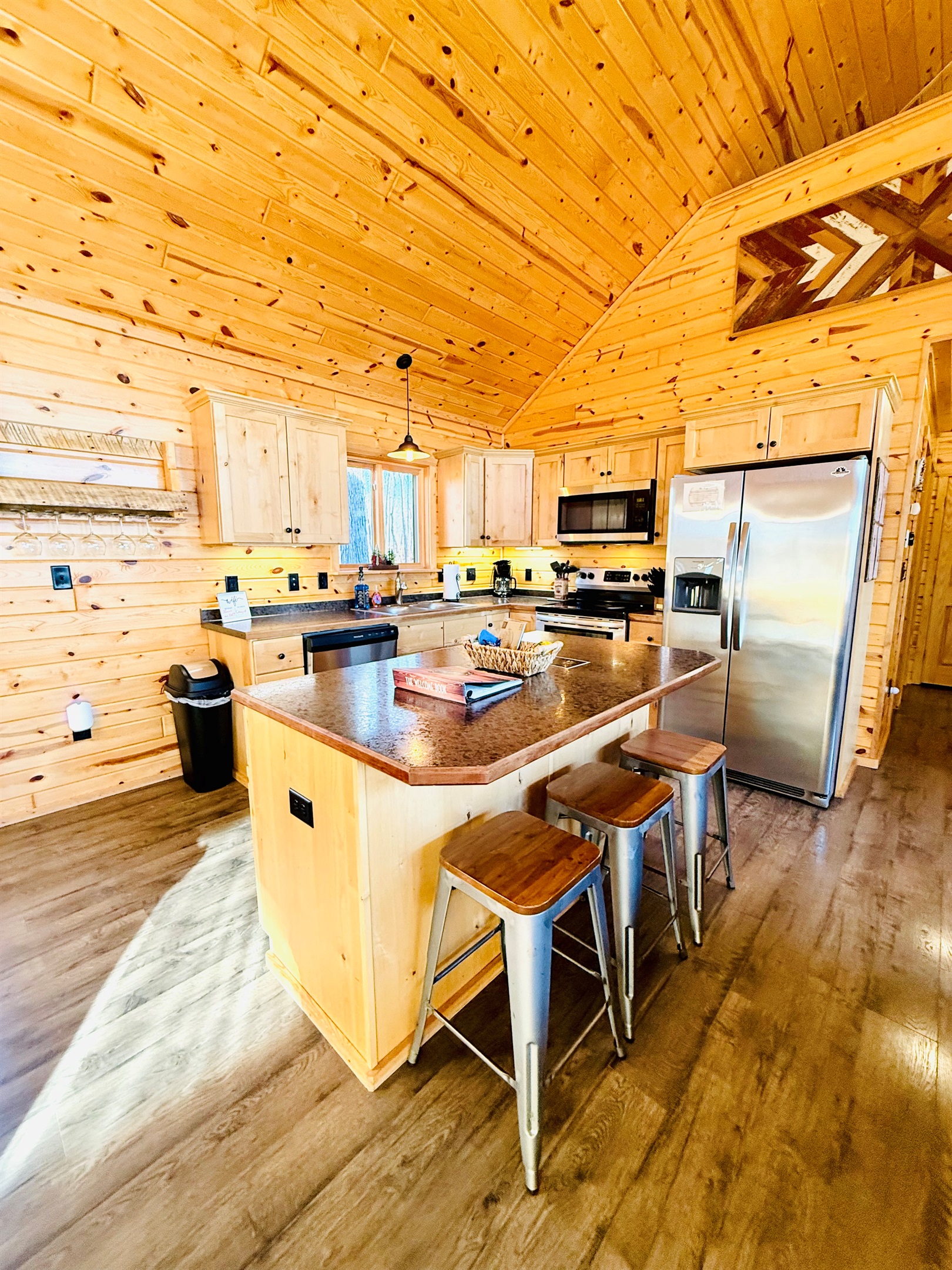 Our kitchen with large center island has everything you need.