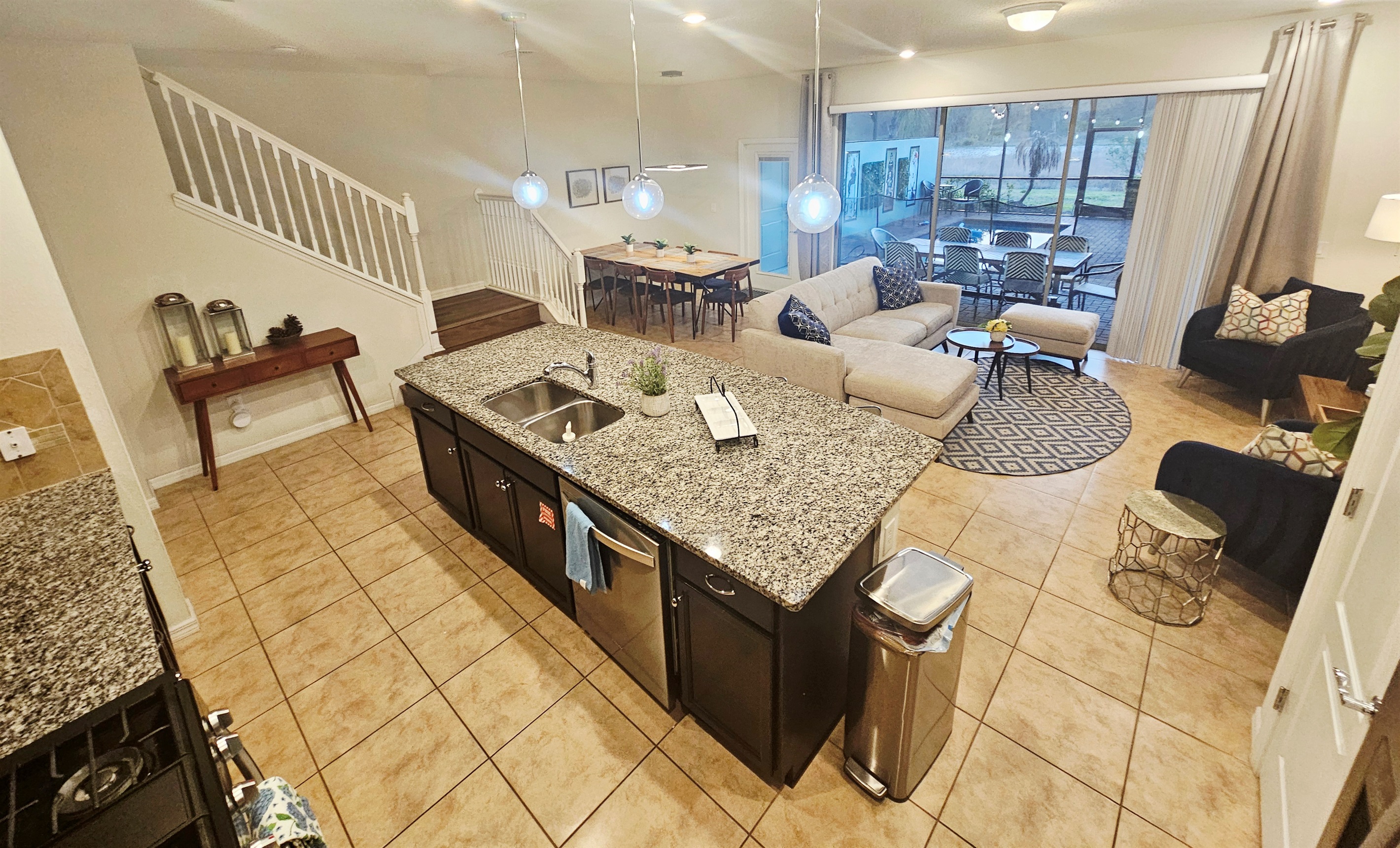 Large Open Kitchen/Living Area