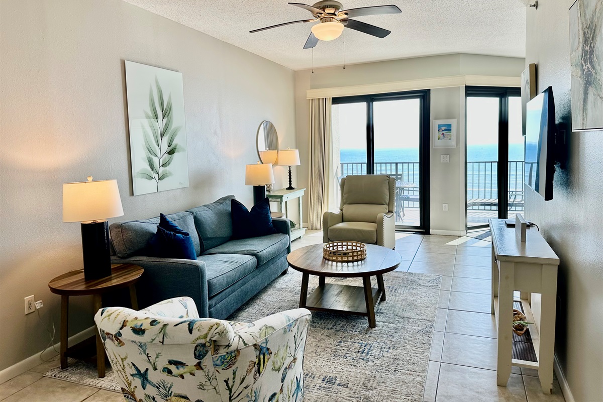 Our comfy leather recliner and this view!! What more do you need?