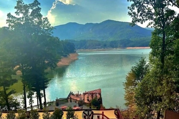 Appalachian Restaurant-One of the many open restaurants along Lake Lure. Lake opens for swimming in May 2026