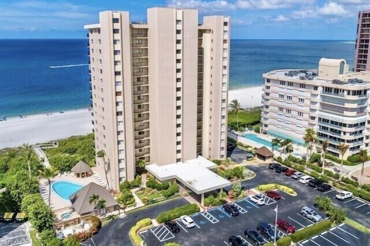 Front of the condo building