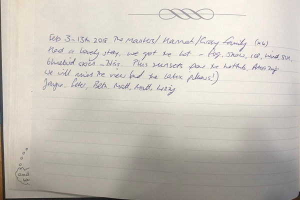 GUEST BOOK ENTRIES