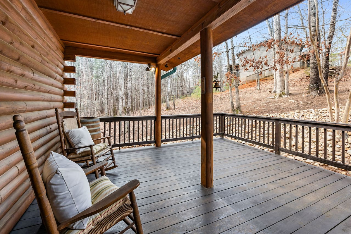 Front porch of the cabin