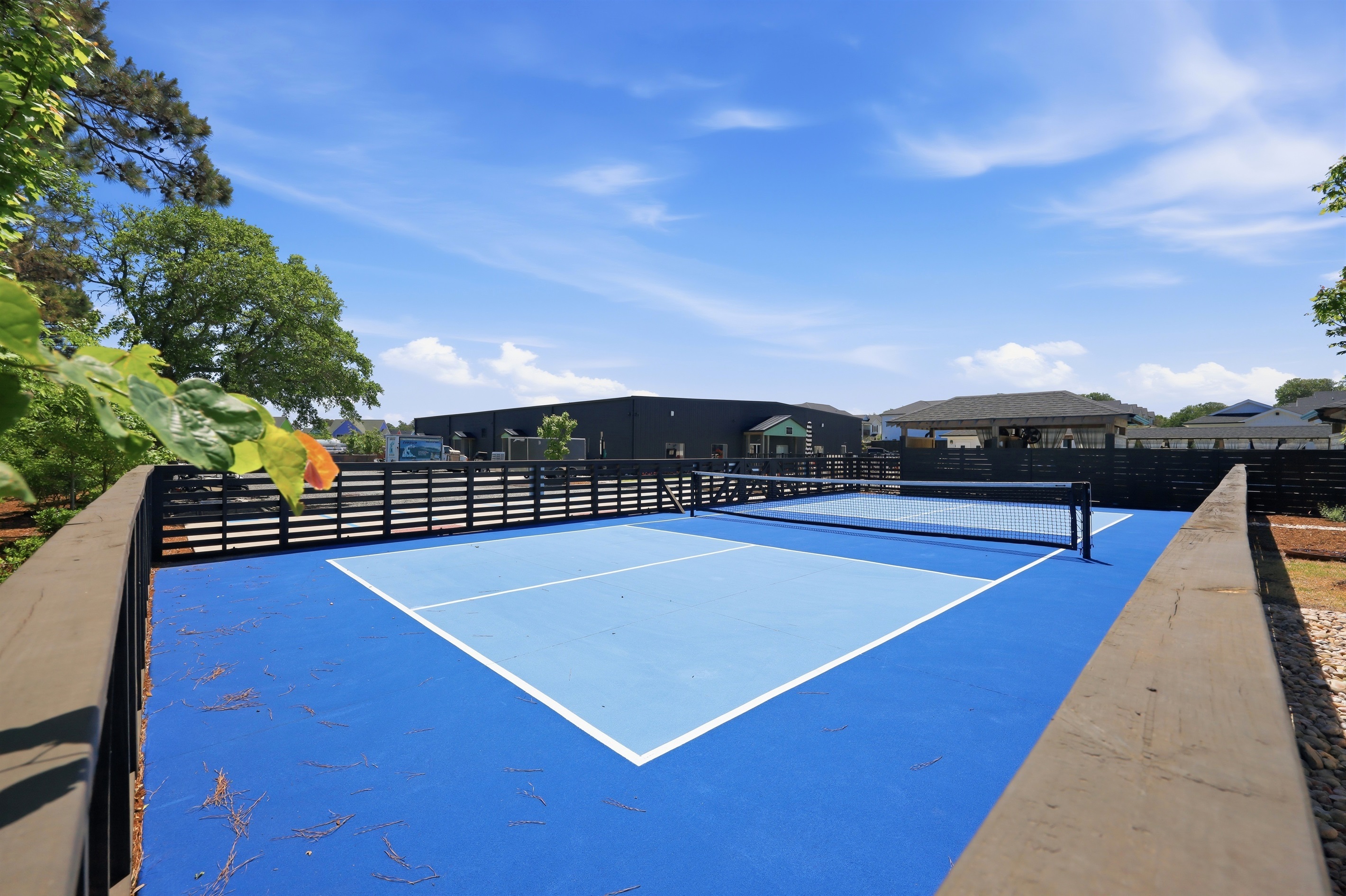 Community pickleball court just steps away